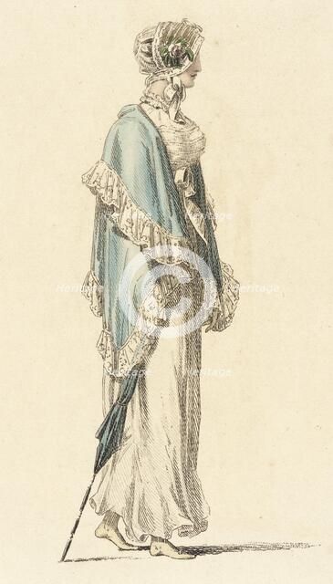 Fashion Plate (Promenade Dress), 1813. Creator: Rudolph Ackermann.