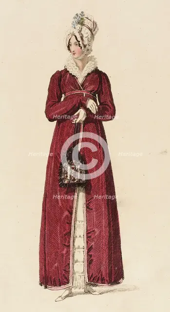 Fashion Plate (Promenade Dress), 1816. Creator: Rudolph Ackermann.