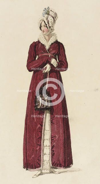 Fashion Plate (Promenade Dress), 1816. Creator: Rudolph Ackermann.