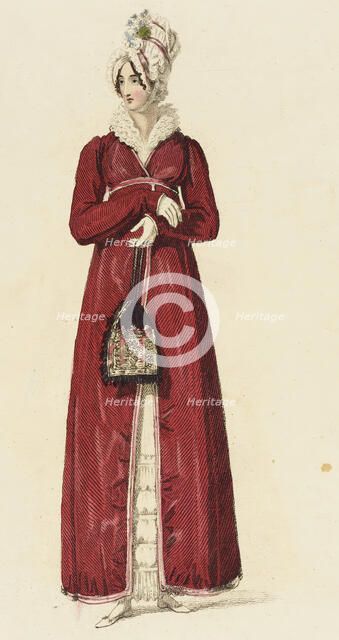 Fashion Plate (Promenade Dress), 1816. Creator: Rudolph Ackermann.