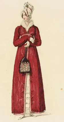 Fashion Plate (Promenade Dress), 1816. Creator: Rudolph Ackermann
