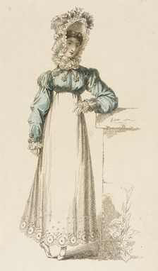 Fashion Plate (Promenade Dress), 1817. Creator: Rudolph Ackermann