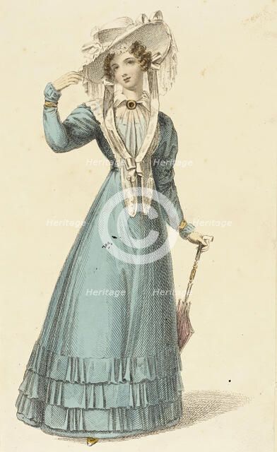 Fashion Plate (Promenade Dress), 1826. Creator: Rudolph Ackermann.