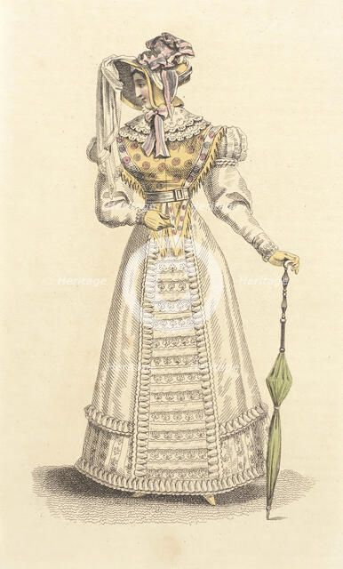 Fashion Plate (Public Promenade Dress), 1824. Creator: John Bell.