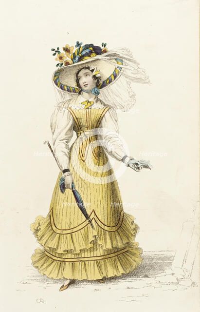 Fashion Plate (Sea-Side Costume), 1827. Creator: Rudolph Ackermann.