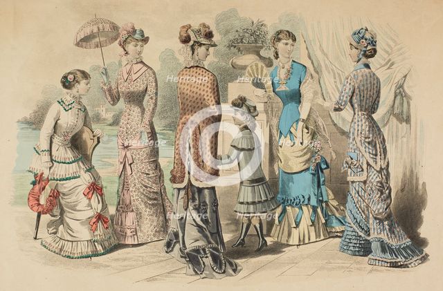 Fashion plates - Latest Paris Fashions, 1880. Creator: Unknown.