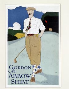 Fashion print for Arrow Shirts, c1910. Creator: L Hurd