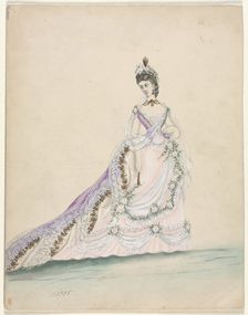 Fashion Study (designed for Worth), 1870. Creator: Unknown