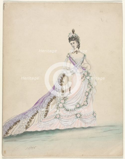 Fashion Study (designed for Worth), 1870. Creator: Unknown.