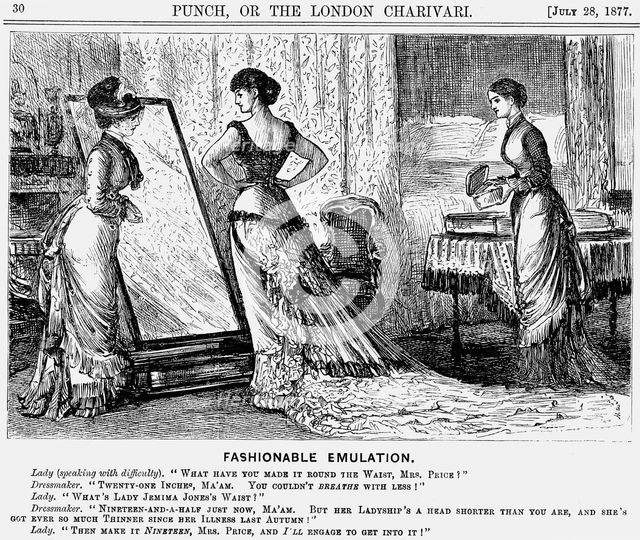 'Fashionable Emulation', 1877.  Creator: George du Maurier.