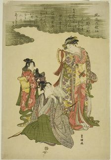 Fashionable Six Immortal Poets (Furyu rokkasen), c. 1793. Creator: Utagawa Toyokuni I