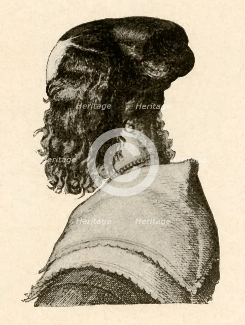 'Fashionable style of hair-dressing, reigns of Charles I and II', c1620-1680, (1937). Creator: Unknown.