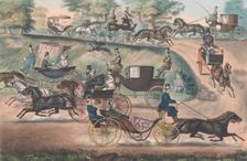 Fashionable "Turn-Outs" in Central Park, 1869. Creator: Currier and Ives