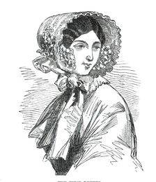 Fashions for May - the Tulip Bonnet, 1850. Creator: Unknown