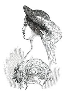 Fashions for May - Crinoline Hat, 1850. Creator: Unknown