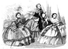 Fashions for October, 1858. Creator: Unknown
