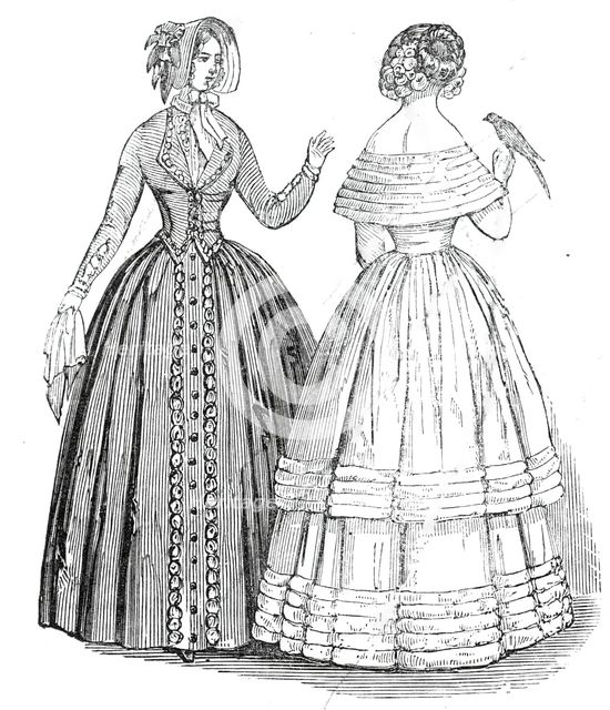 Fashions for August, 1845. Creator: Unknown.