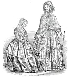 Fashions for August, 1845. Creator: Unknown