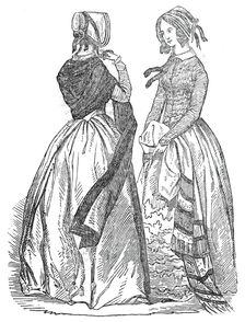 Fashions for September, 1845. Creator: Unknown