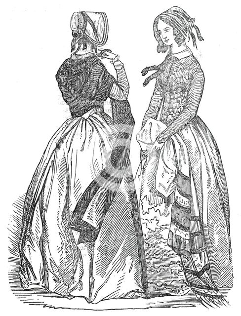 Fashions for September, 1845. Creator: Unknown.