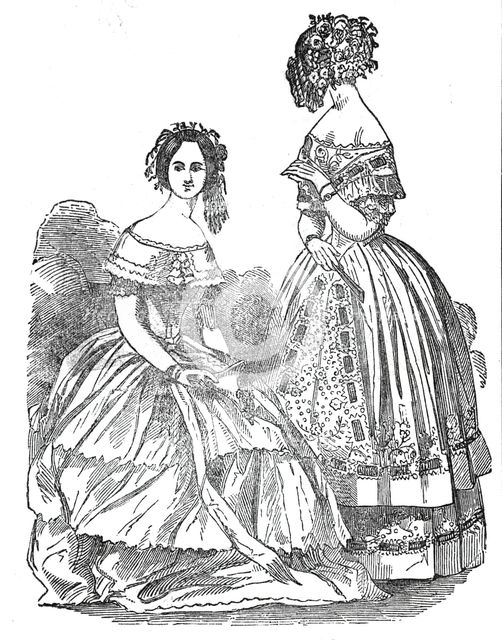 Fashions for September, 1845. Creator: Unknown.