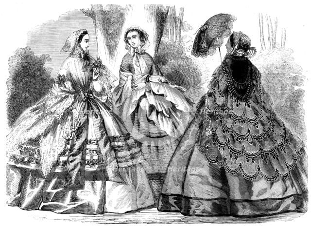 Fashions for September, 1858. Creator: Unknown.