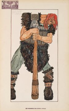 Fasolt. Costume design for the opera Das Rheingold by Richard Wagner. Creator: Lefler, Heinrich (1863-1919)