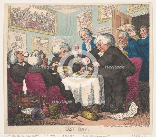 Fast Day, March 20, 1799., March 20, 1799. Creator: Thomas Rowlandson.