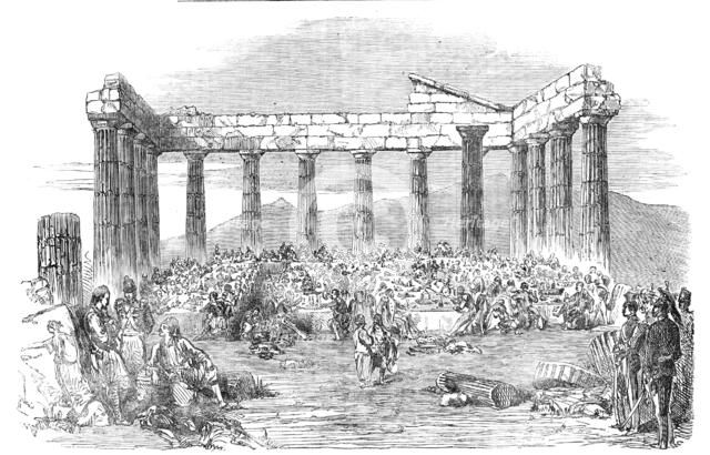 Fete to Officers of the English and French Forces, and the Greek Army and Navy, in the..., 1854. Creator: Unknown.