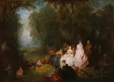 Fête champêtre (Pastoral Gathering), 1718/21. Creator: Jean-Antoine Watteau