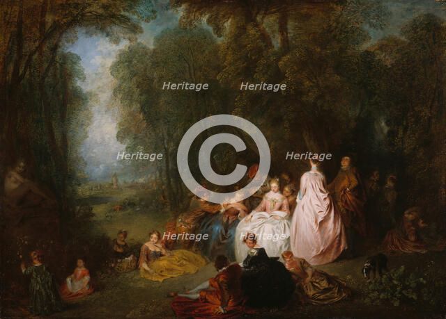 Fête champêtre (Pastoral Gathering), 1718/21. Creator: Jean-Antoine Watteau.