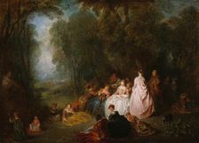 Fête champêtre (Pastoral Gathering), 1718/21. Creator: Jean-Antoine Watteau