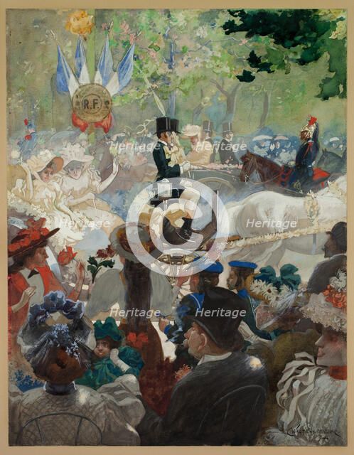 Fete Day in Paris, 1894. Creator: Charles E Waltensperger.