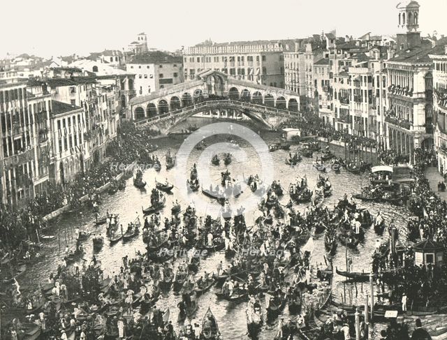 Fete Day on the Grand Canal, Venice, Italy, 1895. Creator: Unknown.