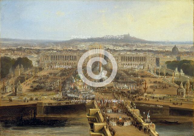 Fête de la Concorde, le 21 mai 1848 au Champ-de-Mars, 1848. Creator: Champin, Jean-Jacques (1796-1860).