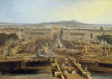 Fête de la Concorde, le 21 mai 1848 : défilé sur la place de la Concorde des corporations... Creator: Jean Jacques Champin