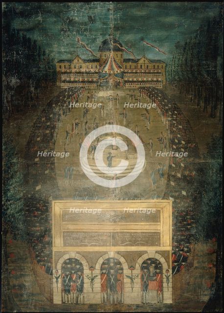 Fete de la Federation (Festival of the Federation), c1791. Creator: Dubois.