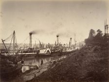 Fête de S. A. Ismaïl Pacha à bord des bateaux de LL. A A. les princes, janvier 1867, 1867. Creator: Gustave Le Gray