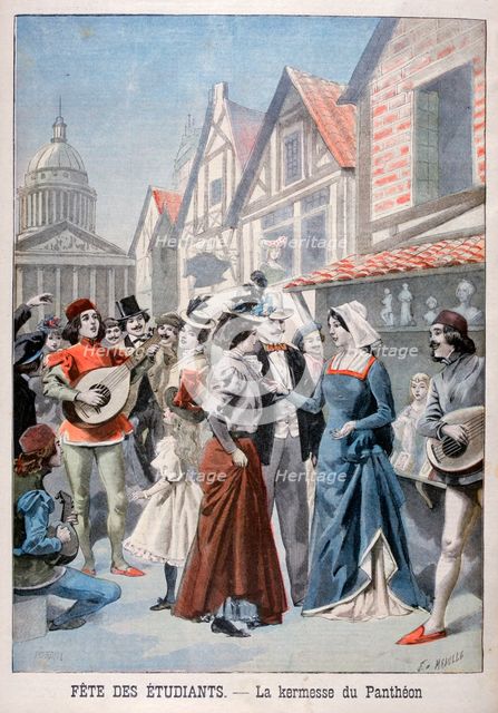 Fête des étudiants, the village fair of Panthéon, Paris, 1898. Creator: F Meaulle.