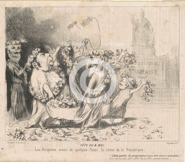 Fête du 4 Mai, 19th century. Creator: Honore Daumier.
