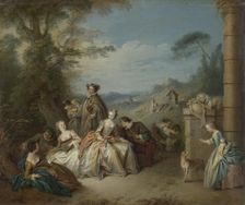 Fête galante in a Landscape, c.1730-c.1735. Creator: Jean-Baptiste Pater