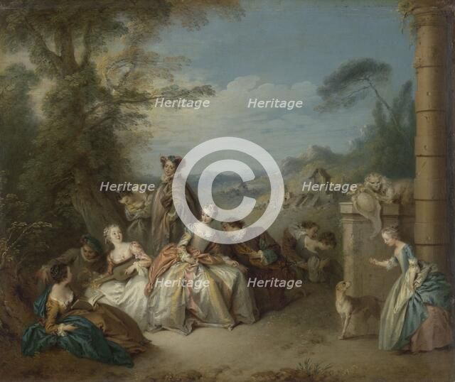 Fête galante in a Landscape, c.1730-c.1735. Creator: Jean-Baptiste Pater.