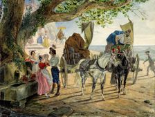 Fete in Albano, 1830-1833. Creator: Briullov, Karl Pavlovich (1799-1852)