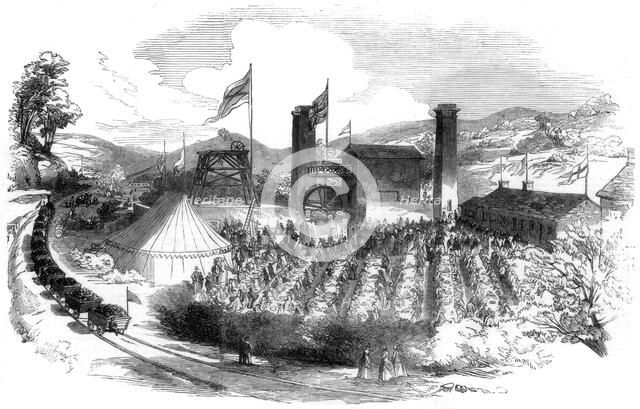Fete in celebration of winning the coal on the Rhondda branch of the Taff Vale railway, 1851. Artist: Unknown