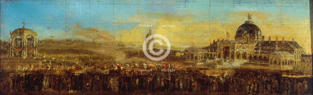 Fete of May 10,1852, at Champ-de-Mars; departure of the Prince-President, after blessing of the... Creator: Unknown.