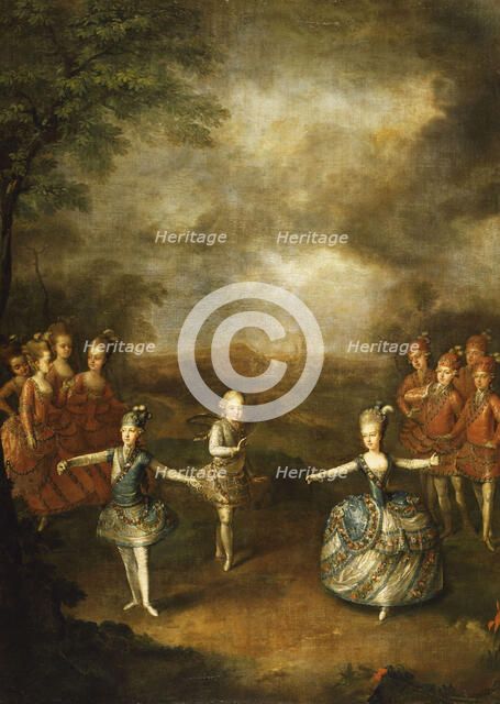 Fête Organized to Celebrate the Marriage of the Emperor Joseph II to Princess Marie-Josèphe of Bavar Artist: Weikert, Georg (1743/45-1799)