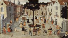 Fête populaire autour d'un arbre, c1560. Creator: Ecole Francaise
