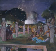 Fêtes aux environs de Venise, 1930. Artist: Konstantin Somov