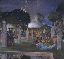 Fêtes aux environs de Venise, 1930. Artist: Konstantin Somov