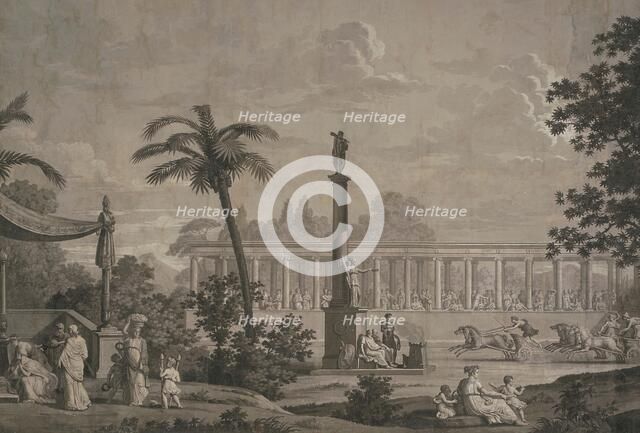 Fêtes de la Grèce et Jeux Olympiques. The Ancient Olympic Games, 1818. Creator: Dufour, Joseph (1744-1829).